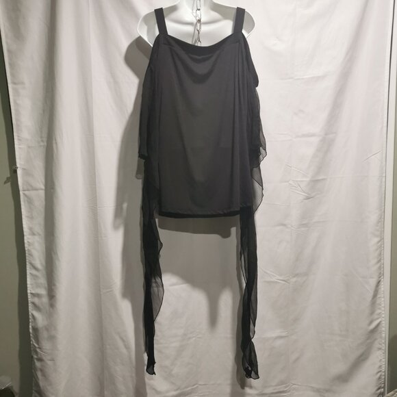 Gothic Punk Butterfly Sleeve Blouse Size 3X NWOT # 199 - Picture 4 of 8